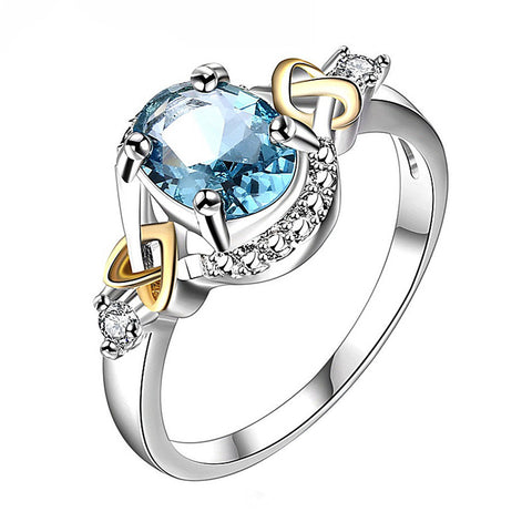 Alloy Engagement Ring with Crystal - Fixshope