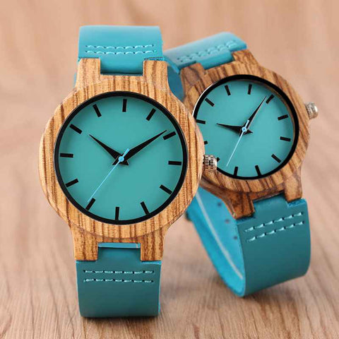 Luxury Royal Blue Wood Watch - Fixshope