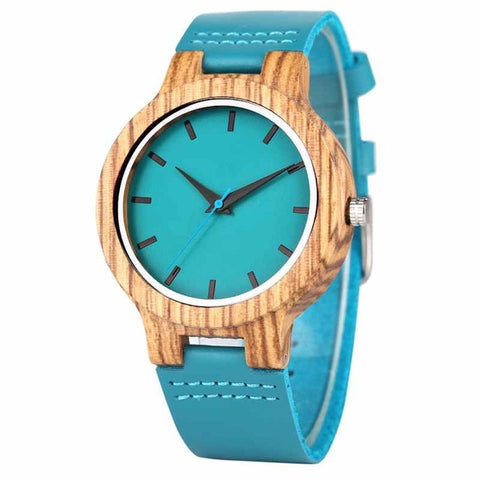 Luxury Royal Blue Wood Watch - Fixshope